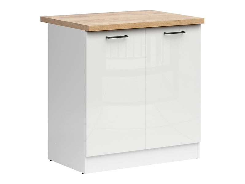 Junona Line - Underskap 80 cm - m. benkeplate - Hvit Glans Junona Line - Underskap 80 cm - m. benkeplate - Hvit Glans