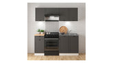 Junona Line kjøkkensett - Grafitt/Hvit - 180 cm