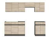 Junona Line kjøkkensett - Somona Eik - 240 cm