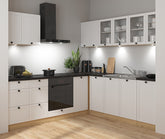 Junona Line kjøkkensett - Hvit/Eik - 220x240 cm