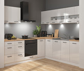 Junona Line kjøkkensett - Hvit Glans - 220x240 cm