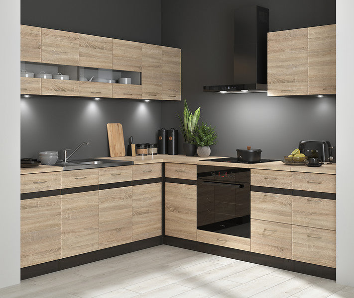 Junona Line kjøkkensett - Somona Eik - 220x240 cm - Venstre Junona Line kjøkkensett - Somona Eik - 220x240 cm - Venstre