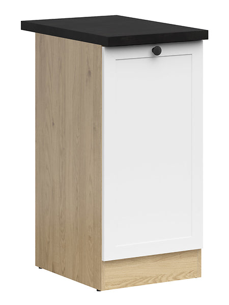 Junona Line - Underskap 40 cm - Høyre - m. benkeplate - Hvit/Eik