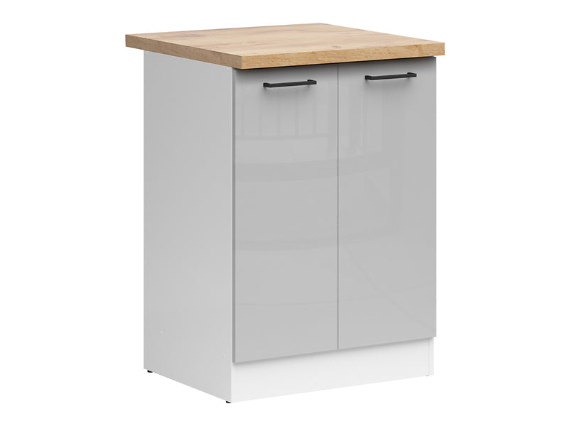 Junona Line - Underskap 60 cm - 2 Dørerer - m. benkeplate - Grå Glans Junona Line - Underskap 60 cm - 2 Dørerer - m. benkeplate - Grå Glans