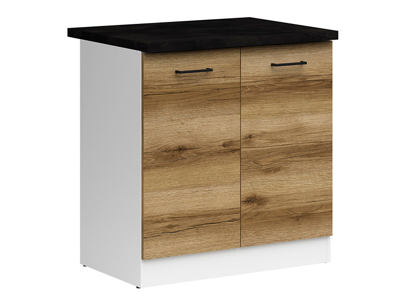 Junona Line - Underskap 80 cm - 2 Dørerer - m. benkeplate - Delano Eik