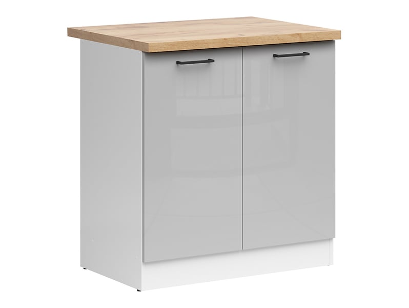 Junona Line - Underskap 80 cm - 2 Dørerer - m. benkeplate - Grå Glans Junona Line - Underskap 80 cm - 2 Dørerer - m. benkeplate - Grå Glans