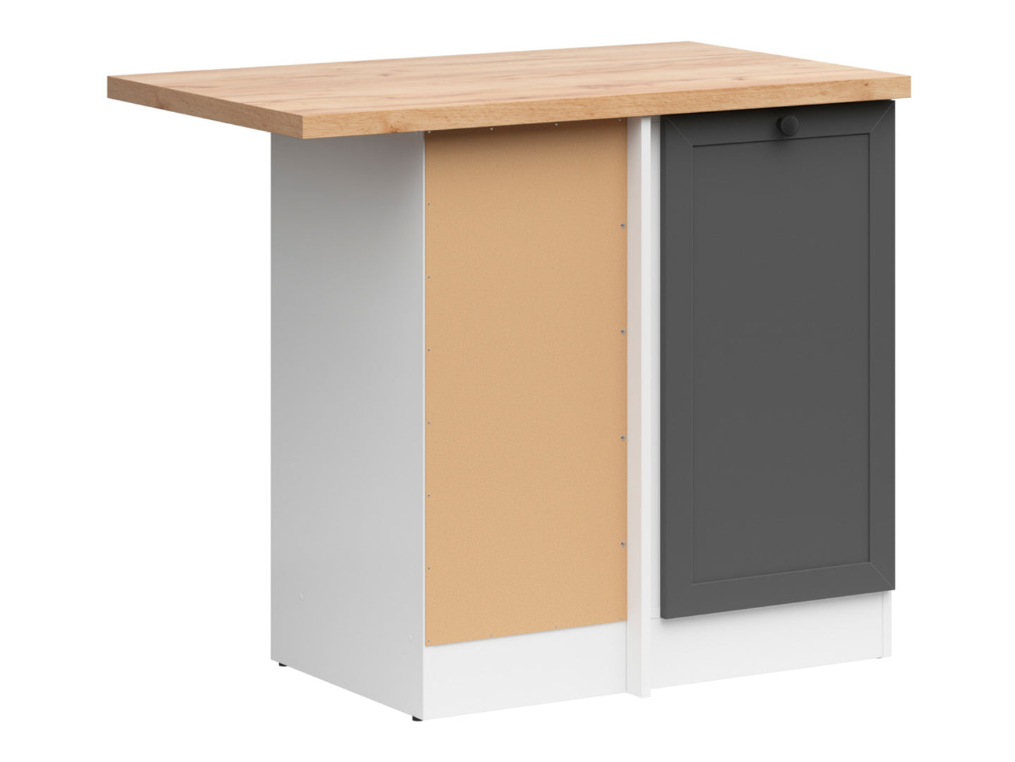 Junona Line - Hjørneskap 60 cm - Venstre - m. benkeplate - Grafitt/Hvit Junona Line - Hjørneskap 60 cm - Venstre - m. benkeplate - Grafitt/Hvit