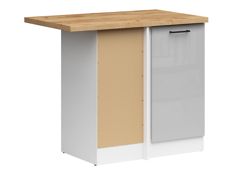 Junona Line - Hjørneskap 60 cm - Venstre - m. benkeplate - Grå Glans