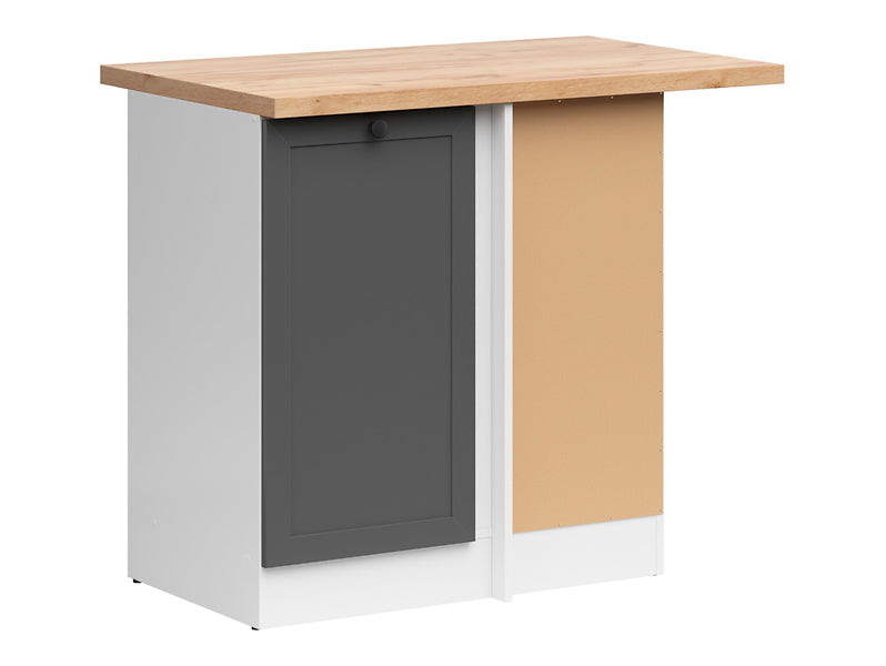 Junona Line - Hjørneskap 60 cm - m. benkeplate - Grafitt/Hvit