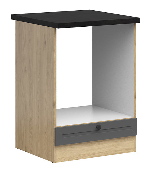 Junona Line - Underskap/Ovn 60 cm - m. benkeplate - Grafitt/Eik Junona Line - Underskap/Ovn 60 cm - m. benkeplate - Grafitt/Eik