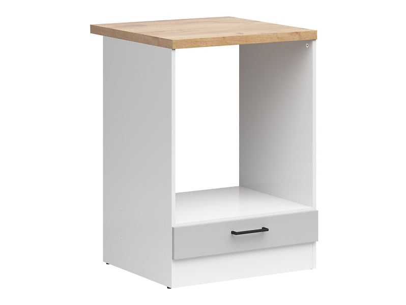 Junona Line - Underskap/Ovn 60 cm - m. benkeplate - Grå Glans