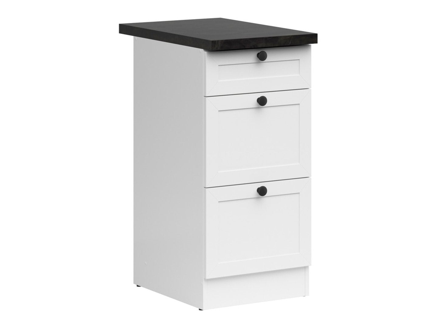 Junona Line - Underskap 40 cm - Skuffer - m. benkeplate - Hvit Junona Line - Underskap 40 cm - Skuffer - m. benkeplate - Hvit