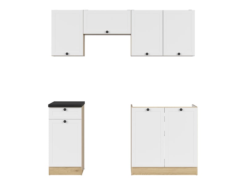 Junona Line kjøkkensett - Hvit/Eik - 180 cm