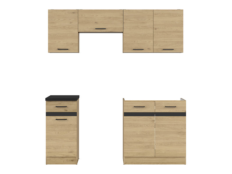 Junona Line kjøkkensett - Bernstein Eik - 180 cm