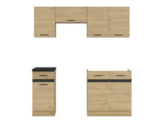 Junona Line kjøkkensett - Bernstein Eik - 180 cm