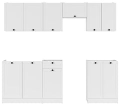 Junona Line kjøkkensett - Hvit - 230 cm