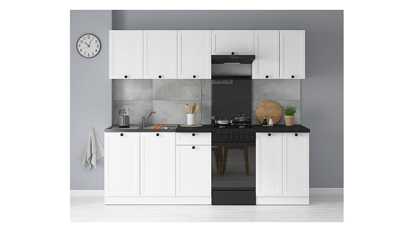 Junona Line kjøkkensett - Hvit - 230 cm