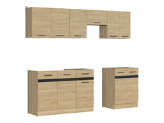 Junona Line kjøkkensett - Bernstein Eik - 230 cm