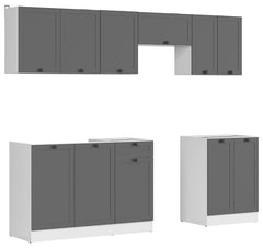 Junona Line kjøkkensett - Grafitt/Hvit - 240 cm