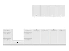 Junona Line kjøkkensett - Hvit - 300 cm