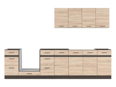 Junona Line kjøkkensett - Somona Eik - 300 cm