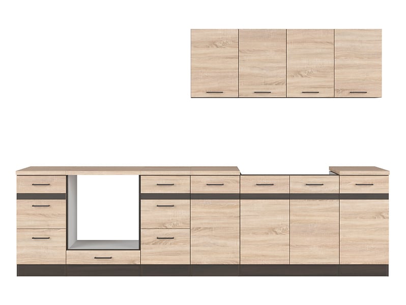 Junona Line kjøkkensett - Somona Eik - 300 cm