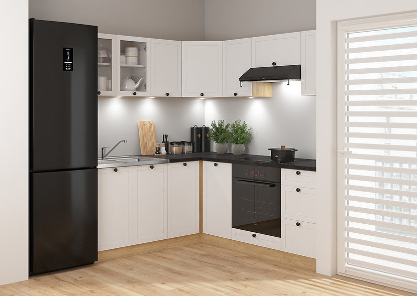 Junona Line kjøkkensett - Hvit/Eik - 180x200 cm