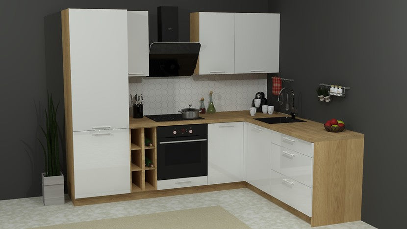 Family Line - Hvit Glans - 225x260 cm
