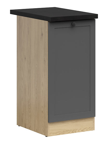 Junona Line - Underskap 40 cm - Venstre - m. benkeplate - Grafitt/Eik