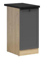 Junona Line - Underskap 40 cm - Venstre - m. benkeplate - Grafitt/Eik