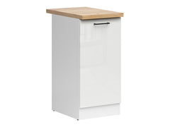 Junona Line - Underskap 40 cm - Venstre - m. benkeplate - Hvit Glans