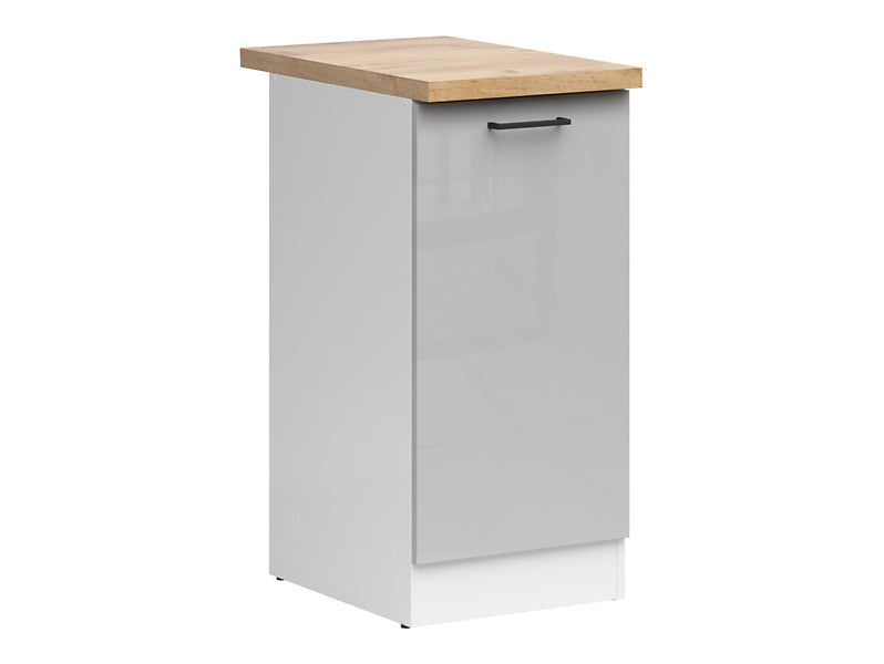 Junona Line - Underskap 40 cm - Høyre - m. benkeplate - Grå Glans