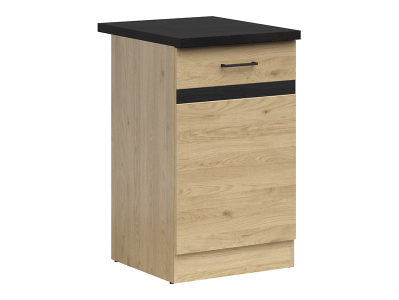 Junona Line - Underskap 50 cm - Høyre - m. benkeplate - Bernstein Eik
