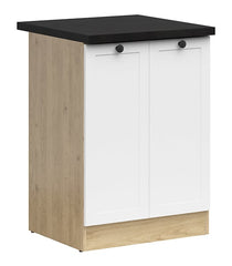 Junona Line - Underskap 60 cm - 2 Dørerer - m. benkeplate - Hvit/Eik
