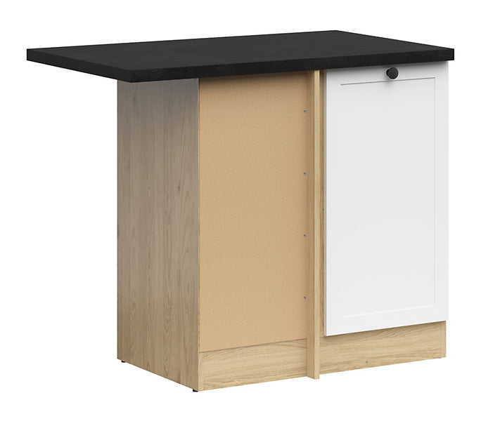 Junona Line - Hjørneskap 60 cm - Venstre - m. benkeplate - Hvit/Eik