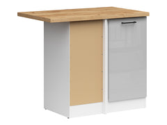 Junona Line - Hjørneskap 60 cm - Venstre - m. benkeplate - Grå Glans