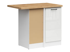 Junona Line - Hjørneskap 60 cm - Venstre - m. benkeplate - Hvit Glans