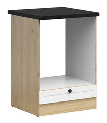 Junona Line - Underskap/Ovn 60 cm - m. benkeplate - Hvit/Eik