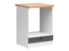 Junona Line - Underskap/Ovn 60 cm - m. benkeplate - Grafitt/Hvit